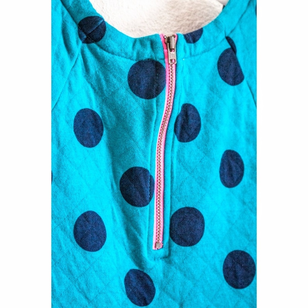 Cat & Jack Blue Pleated Polka Dot Dress - Picture 4 of 5